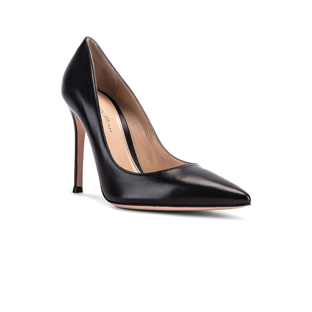 Gianvito Rossi Black Leather Heels - Picture 2 of 6